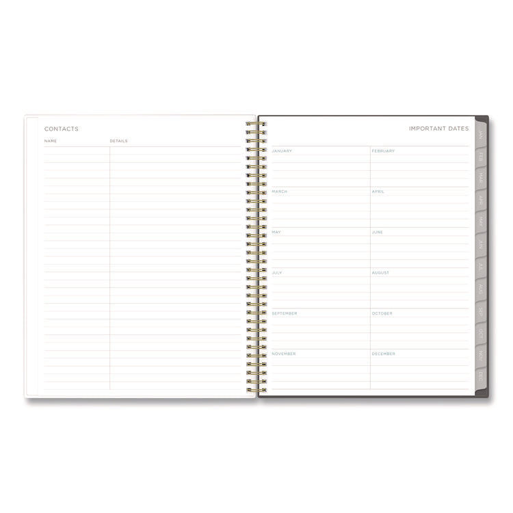 Kelly Ventura Midnight Garden Weekly/Monthly Planner, Floral Artwork, 11 x 8.5, Multicolor Cover, 12-Month (Jan to Dec): 2025