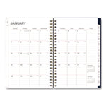 Ashlyn Weekly/Monthly Planner, Floral Artwork, 8 x 5, Navy/Multicolor Cover, 12-Month (Jan to Dec): 2025