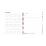 Joselyn Monthly Wirebound Planner, Floral Artwork, 10 x 8, Pink/Peach/Black Cover, 12-Month (Jan to Dec): 2025