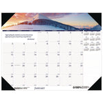 Earthscapes Recycled Monthly Desk Pad Calendar, Mountains of the World Photos, 22 x 17, Black Corners,12-Month(Jan-Dec): 2025