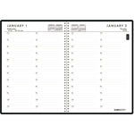 24/7 Recycled Daily Appointment Book/Monthly Planner, 10 x 7, Black Cover, 12-Month (Jan to Dec): 2025
