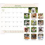 Puppies Monthly Desk Pad Calendar, Puppies Photography, 22 x 17, White Sheets, Clear Corners, 12-Month (Jan to Dec): 2025