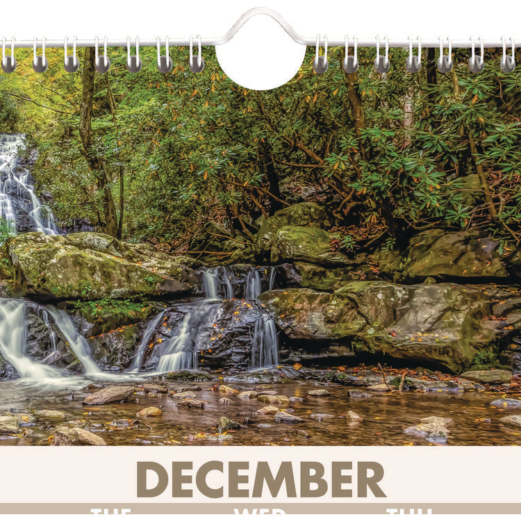 Scenic Three-Month Wall Calendar, Landscape Photography, 12 x 27, White Sheets, 14-Month: Dec 2024 to Jan 2026