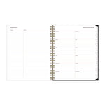 Nevaeh Weekly/Monthly Planner, Floral Artwork, 11 x 8.5, Black/Multicolor Cover, 12-Month (Jan to Dec): 2025