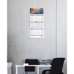 Earthscapes Recycled 3-Month Vertical Wall Calendar, Scenic Photography, 8 x 17, White Sheets, 14-Month: Dec 2024 to Jan 2026