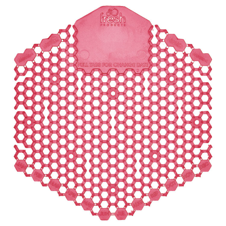 Wave 3d Urinal Deodorizer Screen, Spiced Apple Scent, Red, 10/box