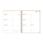 Day Designer Secret Garden Mint Frosted Weekly/Monthly Planner, Floral Artwork, 11 x 8.5, 12-Month (Jan to Dec): 2025