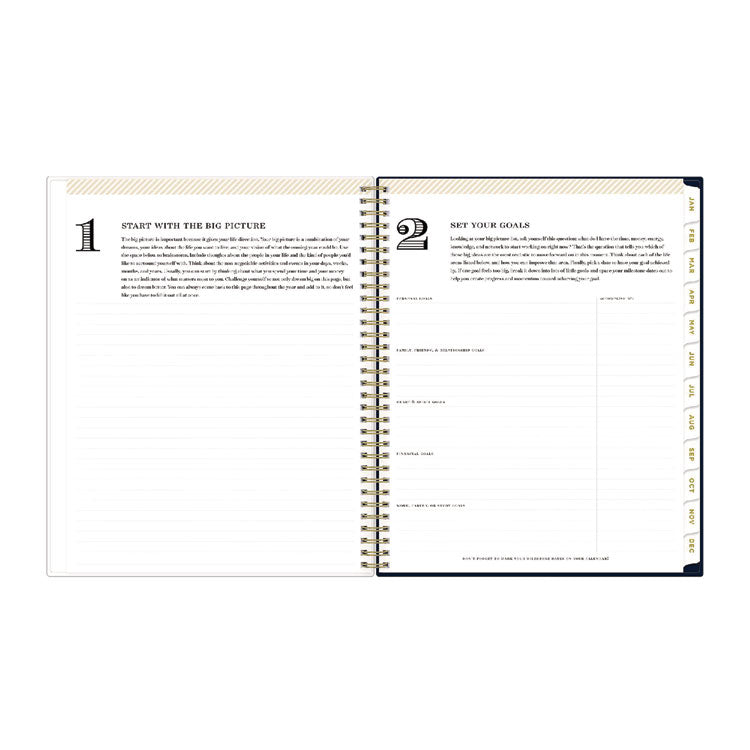 Day Designer Peyton Create-Your-Own Cover Weekly/Monthly Planner, Floral Artwork, 11 x 8.5, Navy, 12-Month (Jan to Dec): 2025