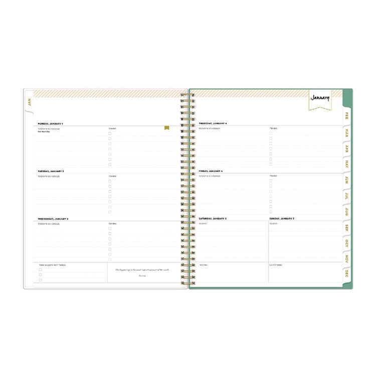 Day Designer Peyton Create-Your-Own Cover Weekly/Monthly Planner, Floral Artwork, 11 x 8.5, White, 12-Month (Jan-Dec): 2025