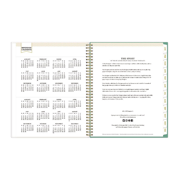 Day Designer Peyton Create-Your-Own Cover Weekly/Monthly Planner, Floral Artwork, 11 x 8.5, White, 12-Month (Jan-Dec): 2025