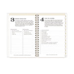 Day Designer Tile Weekly/Monthly Planner, Geometric Artwork, 8 x 5, Blue/White Cover, 12-Month (Jan to Dec): 2025