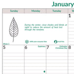 EcoLogix Monthly Wall Calendar, EcoLogix Artwork, 12 x 17, White/Green Sheets, 12-Month (Jan to Dec): 2025