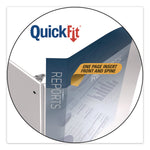 Quickfit D-Ring View Binder, 3 Rings, 2" Capacity, 11 X 8.5, White