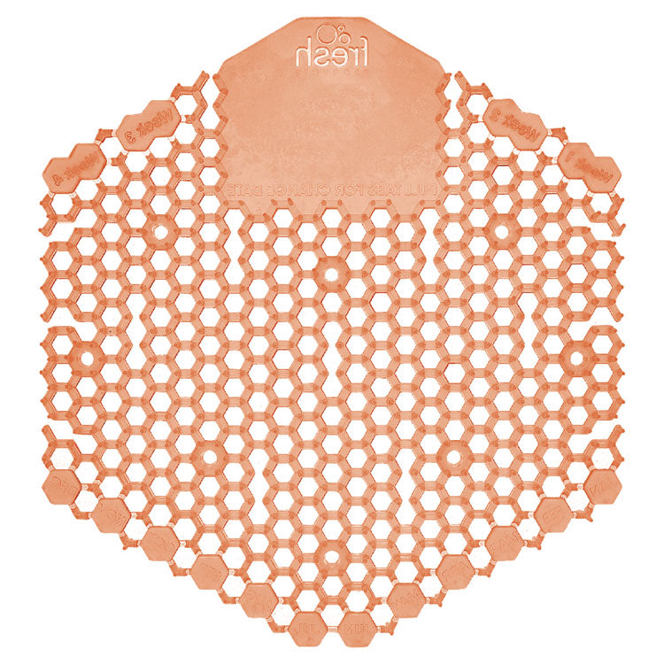 Wave 3d Urinal Deodorizer Screen, Mango Scent, Orange, 10/box