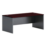 38000 Series Desk Shell, 72" X 36" X 29.5", Mahogany/charcoal