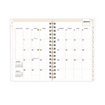 Day Designer Navy Stripe Daily/Monthly Planner, Horizontal Stripe Artwork, 8 x 5, Navy/White Cover, 12-Month (Jan-Dec): 2025