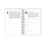 Day Designer Navy Stripe Daily/Monthly Planner, Horizontal Stripe Artwork, 8 x 5, Navy/White Cover, 12-Month (Jan-Dec): 2025