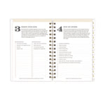 Day Designer Navy Stripe Daily/Monthly Planner, Horizontal Stripe Artwork, 8 x 5, Navy/White Cover, 12-Month (Jan-Dec): 2025