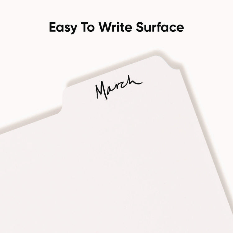 Three-Ring Binder Index Divider, 5-Tab, 11 X 8.5, White, 20 Sets