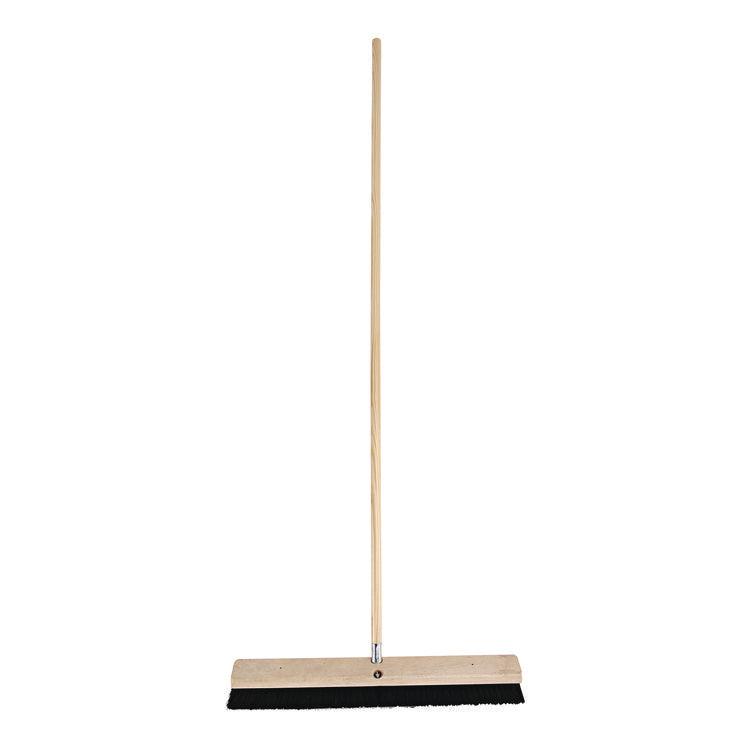 Metal Tip Threaded Hardwood Broom Handle, 0.94" dia x 60", Natural