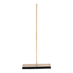 Metal Tip Threaded Hardwood Broom Handle, 0.94" dia x 60", Natural
