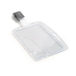 Id/security Card Holder Set, Vertical/horizontal, Clip, Clear, 25/pack