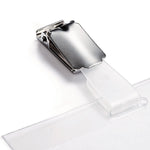 Id/security Card Holder Set, Vertical/horizontal, Clip, Clear, 25/pack