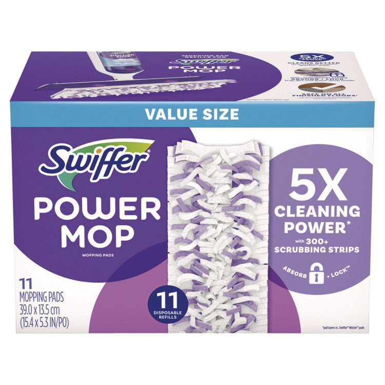 PowerMop Mopping Pads, 11.41 x 5.31, 11/Box, 2 Boxes/Carton