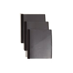 Clear Front Poly Report Cover, Double-Prong Fastener, 0.5" Capacity, 8.5 X 11, Clear/black, 5/pack