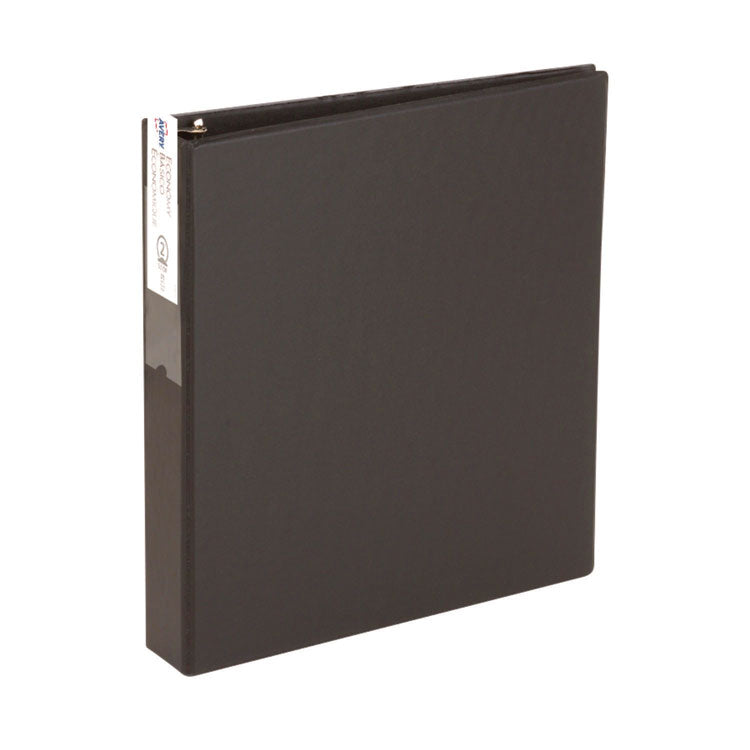 Economy Non-View Binder With Round Rings, 3 Rings, 2" Capacity, 11 X 8.5, Black, (4501)