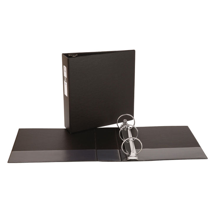 Economy Non-View Binder With Round Rings, 3 Rings, 3" Capacity, 11 X 8.5, Black, (3602)