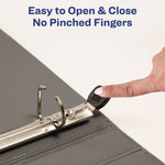 Heavy-Duty Non Stick View Binder With Durahinge And Slant Rings, 3 Rings, 0.5" Capacity, 11 X 8.5, Black, (5233)