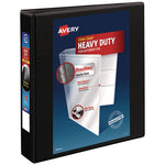 Heavy-Duty Non Stick View Binder With Durahinge And Slant Rings, 3 Rings, 1.5" Capacity, 11 X 8.5, Black, (5400)