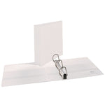 Heavy-Duty Non Stick View Binder With Durahinge And Slant Rings, 3 Rings, 2" Capacity, 11 X 8.5, White, (5504)
