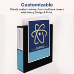 Heavy-Duty Non Stick View Binder With Durahinge And Slant Rings, 3 Rings, 2" Capacity, 11 X 8.5, White, (5504)