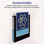 Economy View Binder With Round Rings , 3 Rings, 3" Capacity, 11 X 8.5, Black, (5740)