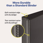 Durable View Binder With Durahinge And Ezd Rings, 3 Rings, 1.5" Capacity, 11 X 8.5, White, (9401)