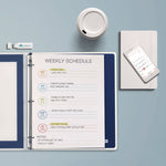 Flexi-View Binder With Round Rings, 3 Rings, 0.5" Capacity, 11 X 8.5, Navy Blue