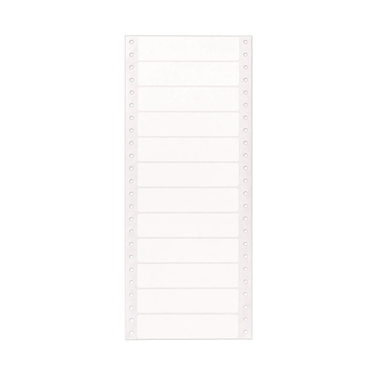 Dot Matrix Printer Mailing Labels, Pin-Fed Printers, 0.94 X 4, White, 5,000/box