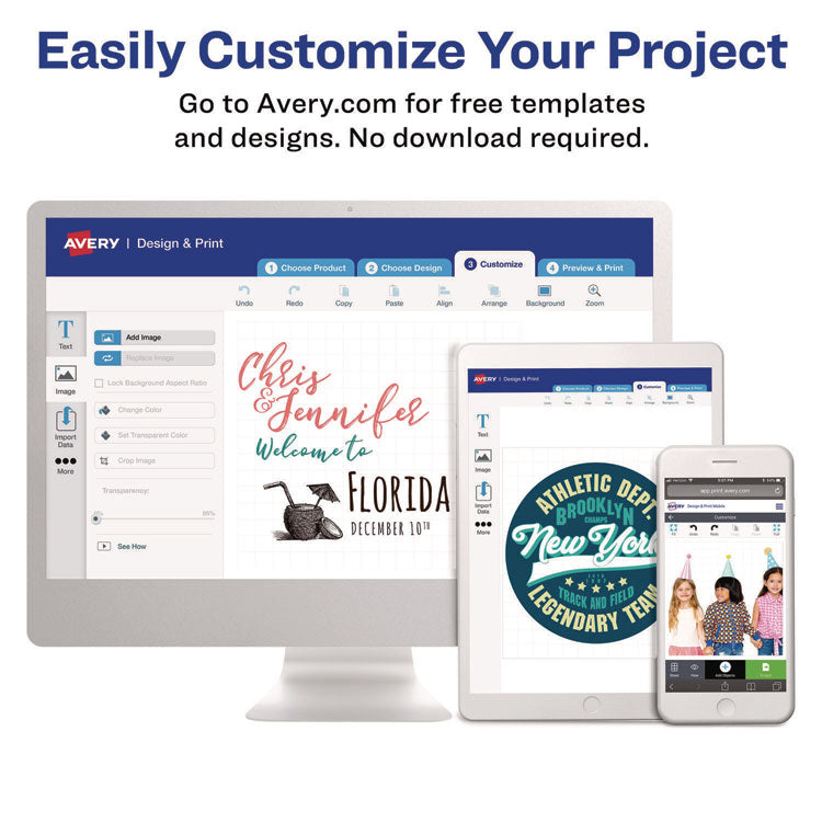 Fabric Transfers for Light-Colored Fabrics, 8.5 x 11, White, 5/Pack