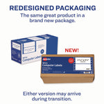 Dot Matrix Printer Mailing Labels, Pin-Fed Printers, 1.44 X 3.5, White, 5,000/box