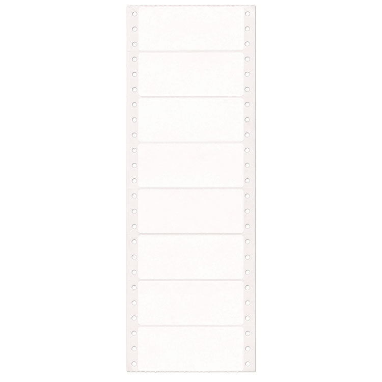 Dot Matrix Printer Mailing Labels, Pin-Fed Printers, 1.44 X 3.5, White, 5,000/box