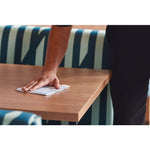 Disposable Microfiber Cleaning Cloths, 12 x 12, White/Blue Stripe, 600/Carton