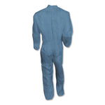 A65 Zipper Front Flame Resistant Coveralls, Hood/Elastic Wrists and Ankles, 3X-Large, Blue, 21/Carton