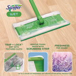Sweeper TRAP + LOCK Wet Mop Cloth, 8 x 10, White, Lavender Scent, 38/Pack