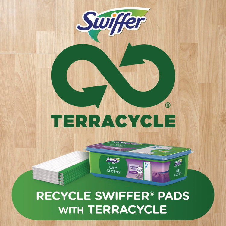 Sweeper TRAP + LOCK Wet Mop Cloth, 8 x 10, White, Lavender Scent, 38/Pack