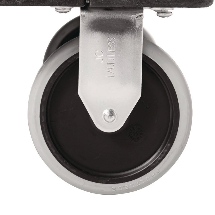 Trades Cart with Locking Storage Area, Plastic, 2 Shelves, 2 Drawers, 330 lb Capacity, 19.25" x 38" x 33.38", Black