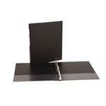 Economy Non-View Binder With Round Rings, 3 Rings, 0.5" Capacity, 11 X 8.5, Black, (3201)