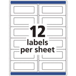 Send And Reply Piggyback Labels, Inkjet/laser Printers, 1.63 X 4, White, 12/sheet, 20 Sheets/pack