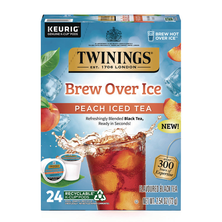 Brew Over Ice K-Cups, Peach, 24/Box